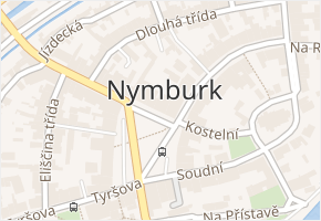 Nymburk v obci Nymburk - mapa části obce