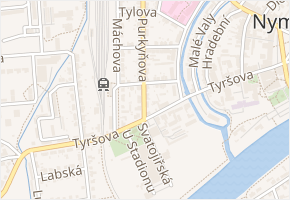 Otakara Theera v obci Nymburk - mapa ulice