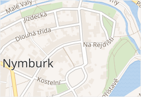 Palackého třída v obci Nymburk - mapa ulice