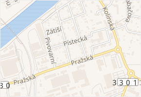 Pístecká v obci Nymburk - mapa ulice