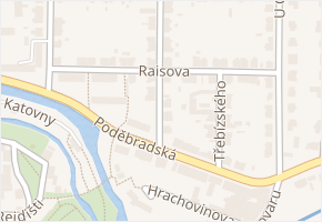 Raisova v obci Nymburk - mapa ulice