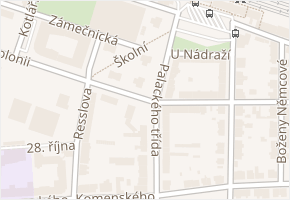 Školní v obci Nymburk - mapa ulice