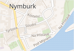 Soudní v obci Nymburk - mapa ulice