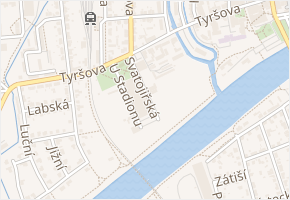 Svatojiřská v obci Nymburk - mapa ulice