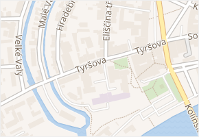 Tyršova v obci Nymburk - mapa ulice