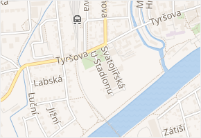 U Stadionu v obci Nymburk - mapa ulice