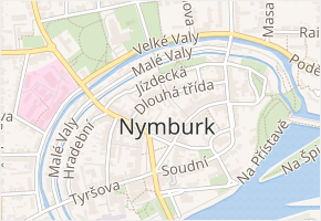 Vodárenská v obci Nymburk - mapa ulice