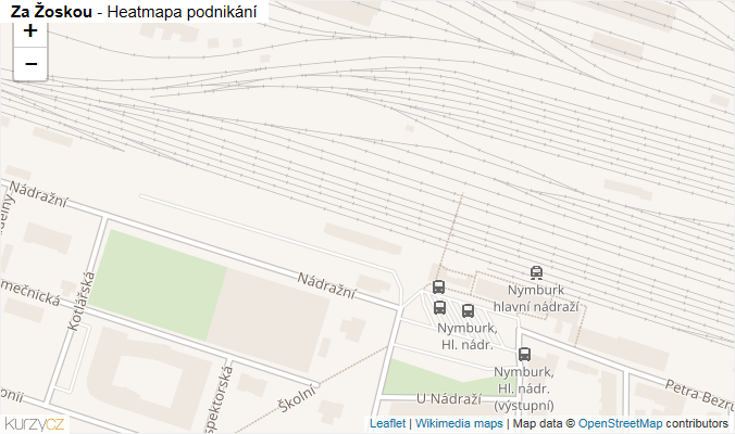 Mapa Za Žoskou - Firmy v ulici.