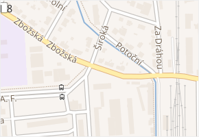 Zbožská v obci Nymburk - mapa ulice