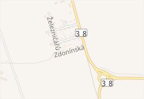Zdonínská v obci Nymburk - mapa ulice