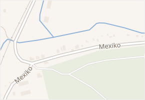 Mexiko v obci Nýřany - mapa ulice