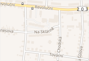 Na Sklárně v obci Nýřany - mapa ulice