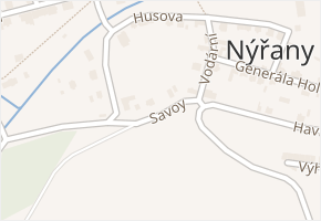 Savoy v obci Nýřany - mapa ulice