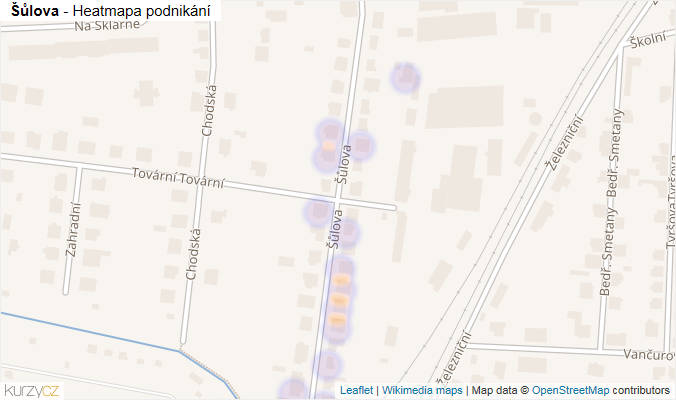 Mapa Šůlova - Firmy v ulici.