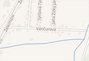 Vančurova v obci Nýřany - mapa ulice