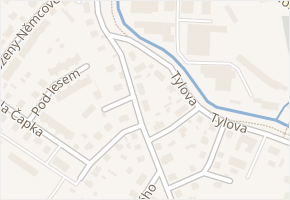 Československých legií v obci Nýrsko - mapa ulice