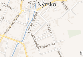 Jiráskova v obci Nýrsko - mapa ulice