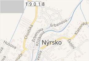 Křižíkova v obci Nýrsko - mapa ulice
