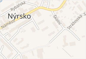 U Radnice v obci Nýrsko - mapa ulice