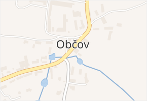 Občov v obci Občov - mapa části obce