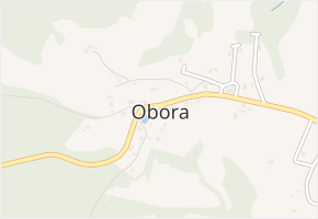 Obora v obci Obora - mapa části obce