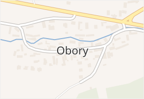 Obory v obci Obory - mapa části obce