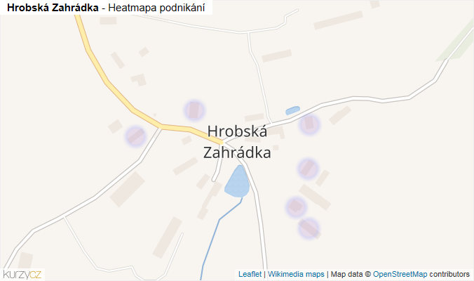 Mapa Hrobská Zahrádka - Firmy v části obce.