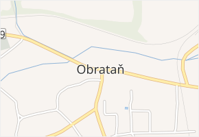 Obrataň v obci Obrataň - mapa části obce