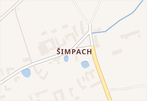 Šimpach v obci Obrataň - mapa části obce