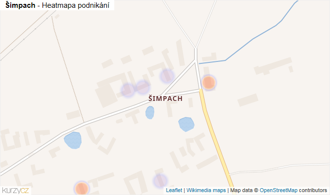 Mapa Šimpach - Firmy v části obce.