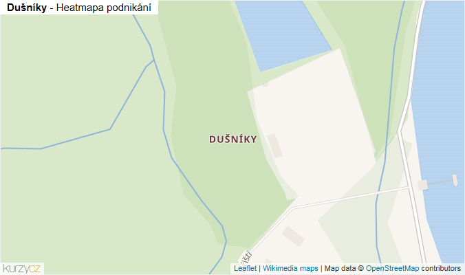 Mapa Dušníky - Firmy v části obce.