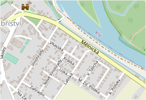 Řípská v obci Obříství - mapa ulice