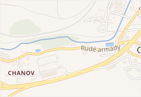 Rudé armády v obci Obrnice - mapa ulice