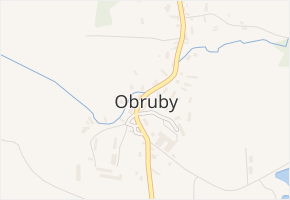Obruby v obci Obruby - mapa části obce