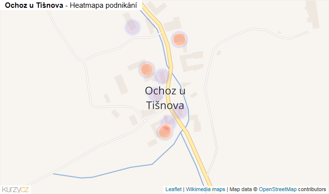 Mapa Ochoz u Tišnova - Firmy v části obce.