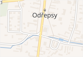 Odřepsy v obci Odřepsy - mapa části obce