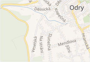 Jiráskova v obci Odry - mapa ulice
