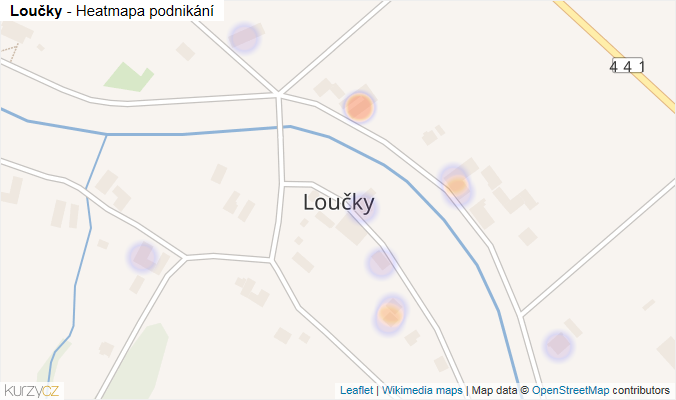 Mapa Loučky - Firmy v části obce.