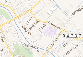 Nová v obci Odry - mapa ulice