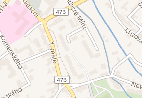 sídliště Míru v obci Odry - mapa ulice