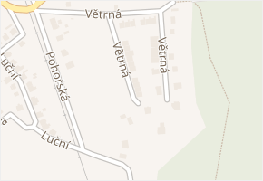 Větrná v obci Odry - mapa ulice