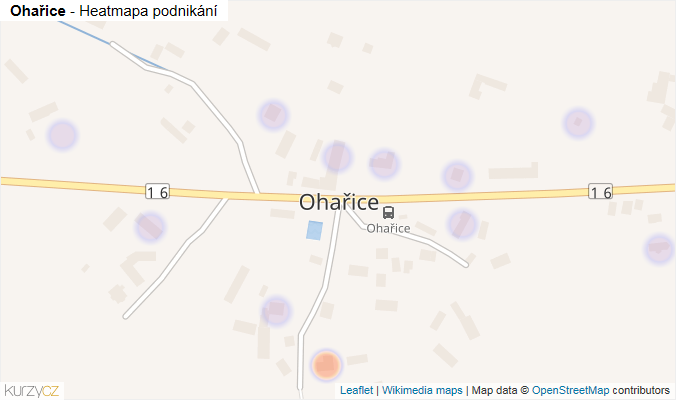 Mapa Ohařice - Firmy v části obce.