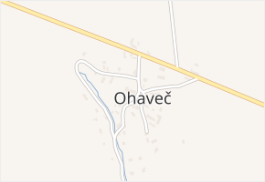Ohaveč v obci Ohaveč - mapa části obce
