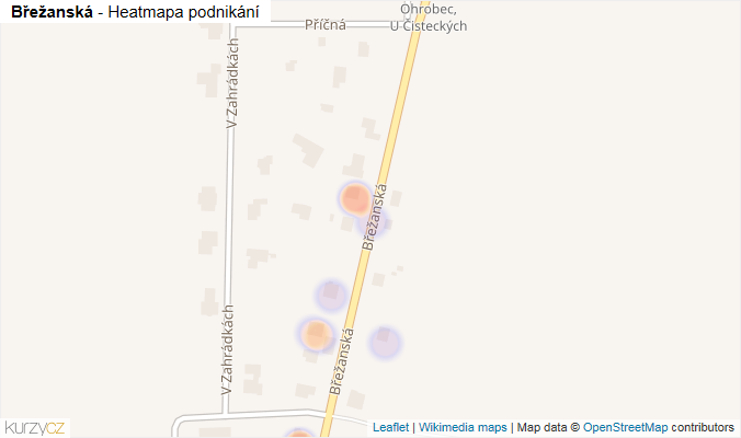 Mapa Břežanská - Firmy v ulici.