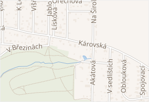 Károvská v obci Ohrobec - mapa ulice