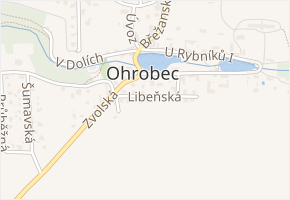 Libeňská v obci Ohrobec - mapa ulice