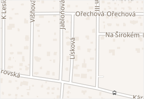 Lísková v obci Ohrobec - mapa ulice