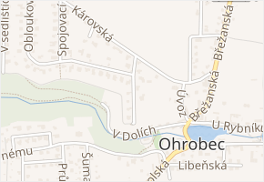 Nad úvozem v obci Ohrobec - mapa ulice