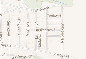 Ořechová v obci Ohrobec - mapa ulice
