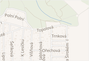 Topolová v obci Ohrobec - mapa ulice